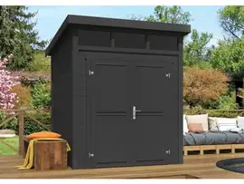 Outdoor Life Products | Tuinhuis Kibo 1 - 200 x 200 | Gecoat | Carbon Grey