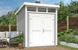 Outdoor Life Products | Tuinhuis Kibo 2 - 200 x 250 | Gecoat | Platinum Grey-Wit
