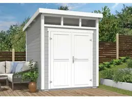 Outdoor Life Products | Tuinhuis Kibo 2 - 200 x 250 | Gecoat | Platinum Grey-Wit