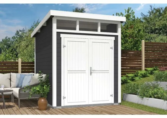 Outdoor Life Products | Tuinhuis Kibo 2 - 200 x 250 | Gecoat | Carbon Grey-Wit