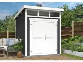 Outdoor Life Products | Tuinhuis Kibo 2 - 200 x 250 | Gecoat | Carbon Grey-Wit
