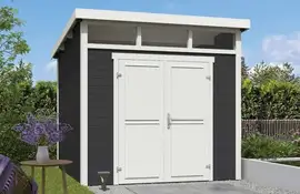 Outdoor Life Products | Tuinhuis Kibo 3 - 250 x 250 | Gecoat | Carbon Grey-Wit
