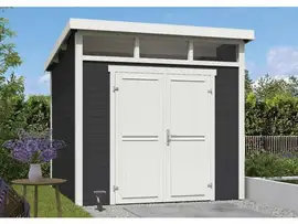 Outdoor Life Products | Tuinhuis Kibo 3 - 250 x 250 | Gecoat | Carbon Grey-Wit
