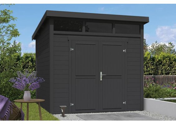 Outdoor Life Products | Tuinhuis Kibo 3 - 250 x 250 | Gecoat | Carbon Grey