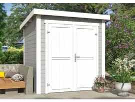 Outdoor Life Products | Tuinhuis Sara 200 x 200 | Gecoat | Platinum Grey-Wit
