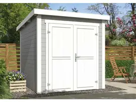 Outdoor Life Products | Tuinhuis Sara 200 x 250 | Gecoat | Platinum Grey-Wit