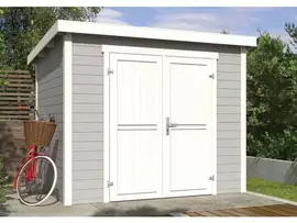 Outdoor Life Products | Tuinhuis Mila 250 x 200 | Gecoat | Platinum Grey-Wit
