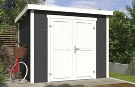 Outdoor Life Products | Tuinhuis Mila 250 x 200 | Gecoat | Carbon Grey-Wit