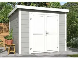Outdoor Life Products | Tuinhuis Mila 250 x 250 | Gecoat | Platinum Grey-Wit