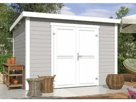 Outdoor Life Products | Tuinhuis Lotta 300 x 250 | Gecoat | Platinum Grey-Wit