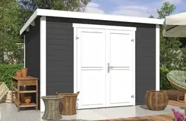 Outdoor Life Products | Tuinhuis Lotta 300 x 250 | Gecoat | Carbon Grey-Wit