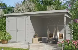 Outdoor Life Products | Tuinhuis Finn 450 x 250 | Gecoat | Platinum Grey