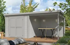 Outdoor Life Products | Tuinhuis Lars 500 x 250 | Gecoat | Platinum Grey
