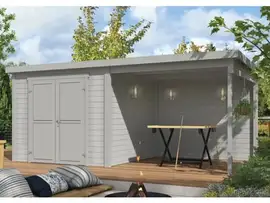 Outdoor Life Products | Tuinhuis Lars 500 x 250 | Gecoat | Platinum Grey
