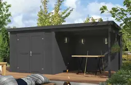 Outdoor Life Products | Tuinhuis Lars 500 x 250 | Gecoat | Carbon Grey