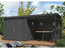 Outdoor Life Products | Tuinhuis Lars 500 x 250 | Gecoat | Carbon Grey