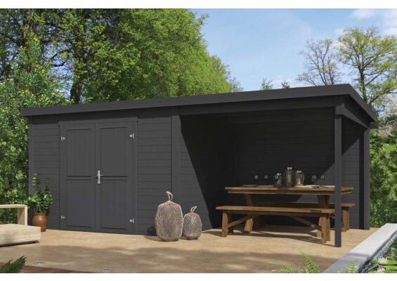 Outdoor Life Products | Tuinhuis Kjeld 550 x 250 | Gecoat | Carbon Grey