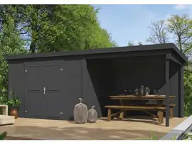 Outdoor Life Products | Tuinhuis Kjeld 550 x 250 | Gecoat | Carbon Grey
