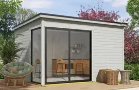 Outdoor Life Products | Tuinhuis Olivia 385 x 295 | Gecoat | Platinum Grey