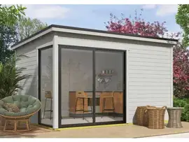 Outdoor Life Products | Tuinhuis Olivia 385 x 295 | Gecoat | Platinum Grey