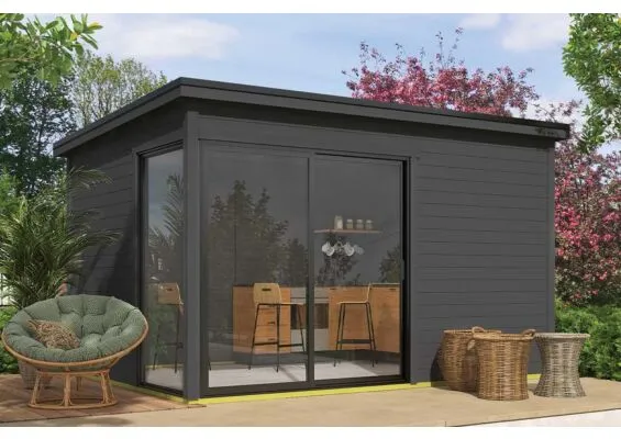 Outdoor Life Products | Tuinhuis Olivia 385 x 295 | Carbon Grey