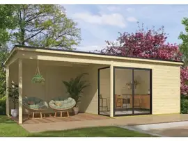 Outdoor Life Products | Tuinhuis Olivia 385 x 295 met Aanbouw