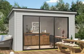 Outdoor Life Products | Tuinhuis Pernilla 385 x 295 | Gecoat | Platinum Grey