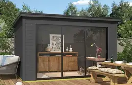 Outdoor Life Products | Tuinhuis Pernilla 385 x 295 | Gecoat | Carbon Grey