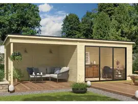Outdoor Life Products | Tuinhuis Pernilla 385 x 295 met Aanbouw
