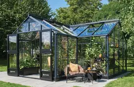 Royal Well | Tuinkamer Orangery 21,5 | Veiligheidsglas 3 mm | Antraciet