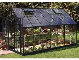 Royal Well | Tuinkas Magnum 148 | Tuindersglas 3 mm | Zwart