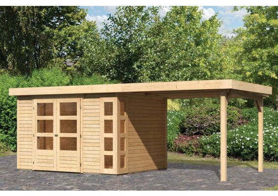 Woodfeeling | Tuinhuis Kerko 5 met Overkapping 2,8 | Onbehandeld