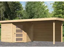 Woodfeeling | Tuinhuis Schwandorf 5 met Overkapping 2,8 en Achterwand | Onbehandeld