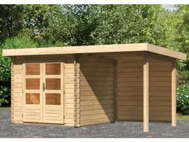 Woodfeeling | Tuinhuis Bastrup 2 met Overkapping 2,0 en Achterwand