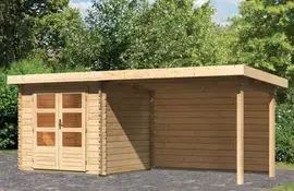 Woodfeeling | Tuinhuis Bastrup 2 met Overkapping 3,0 en Achterwand