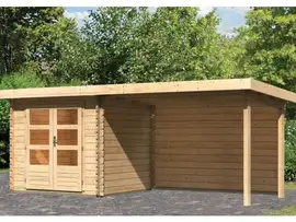 Woodfeeling | Tuinhuis Bastrup 2 met Overkapping 3,0 en Achterwand