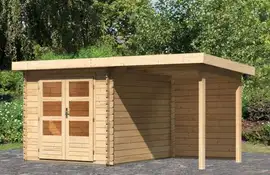 Woodfeeling | Tuinhuis Bastrup 4 met Overkapping 2,0 en Achterwand