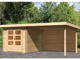 Woodfeeling | Tuinhuis Bastrup 4 met Overkapping 3,0 en Achterwand