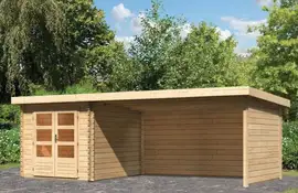Woodfeeling | Tuinhuis Bastrup 4 met Overkapping 4,0, Zij- en Achterwand