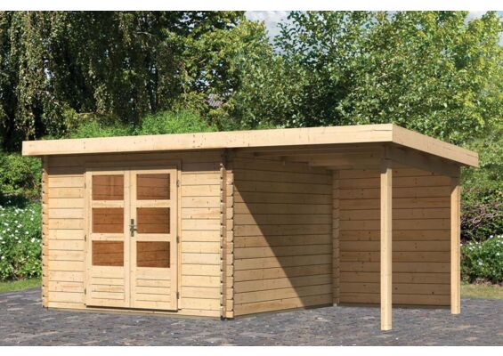 Woodfeeling | Tuinhuis Bastrup 5 met Overkapping 2,0 en Achterwand