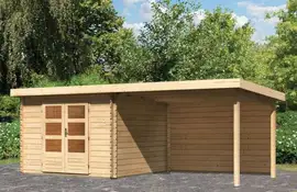 Woodfeeling | Tuinhuis Bastrup 5 met Overkapping 3,0 en Achterwand