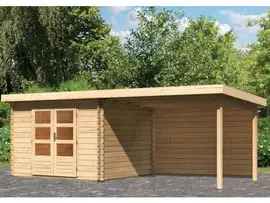 Woodfeeling | Tuinhuis Bastrup 5 met Overkapping 3,0 en Achterwand