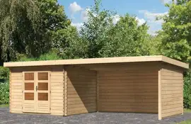 Woodfeeling | Tuinhuis Bastrup 5 met Overkapping 4,0, Zij- en Achterwand