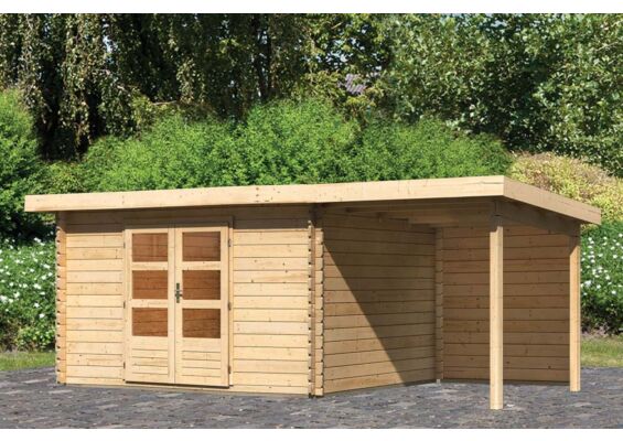 Woodfeeling | Tuinhuis Bastrup 7 met Overkapping 2,0 en Achterwand