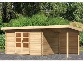 Woodfeeling | Tuinhuis Bastrup 7 met Overkapping 2,0 en Achterwand