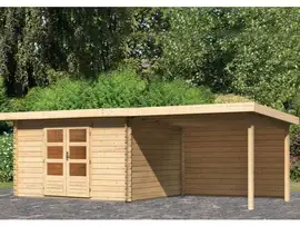 Woodfeeling | Tuinhuis Bastrup 7 met Overkapping 3,0 en Achterwand