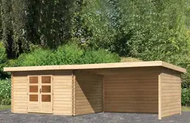 Woodfeeling | Tuinhuis Bastrup 7 met Overkapping 4,0, Zij- en Achterwand