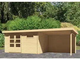 Woodfeeling | Tuinhuis Bastrup 8 met Overkapping 3,0 en Achterwand