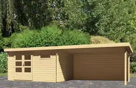 Woodfeeling | Tuinhuis Bastrup 8 met Overkapping 4,0 en Achterwand