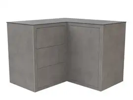 Passion Grills | Buitenkeuken Module Kerafina | Kast Hoog Hoek 1-deurs + 3 Lades